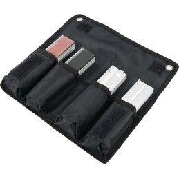 Jeu de mors serre-tubes/de protection pour largeur de mâchoire 100 mm 8 pièces dans pochette aluminium HEUER