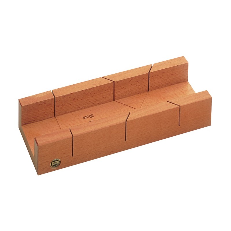 Boîte à onglets L300xl62xH37 mm bois de hêtre verni ECE Boîte à onglets L300xl62xH37 mm bois de hêtre verni ECE