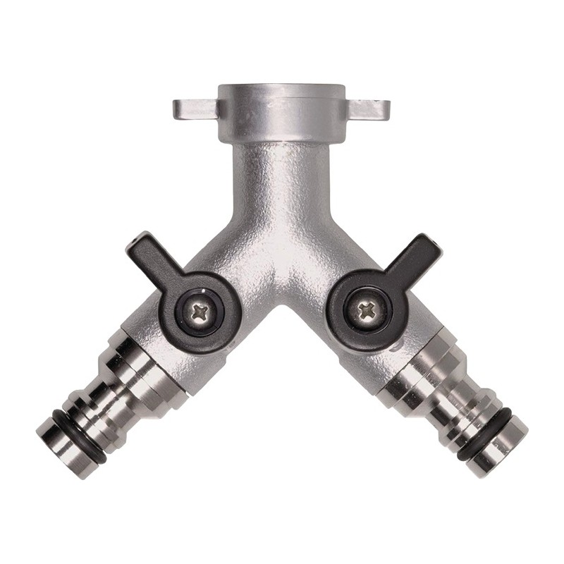 Distributeur à deux voies GEKA plus laiton nickelé filet int. 3/4 po. GEKA Distributeur à deux voies GEKA plus laiton nickelé filet int. 3/4 po. GEKA