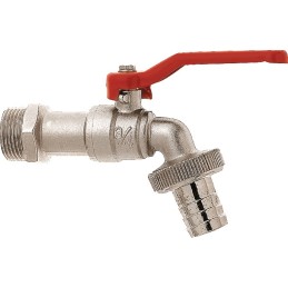 Robinet de sortie à boisseau sphérique GEKA laiton, chromé taille nominale mm 13 filetage extérieur 1/2 po. taille nominale 1/2 