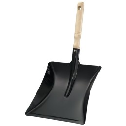 Pelle à poussière  avec manche en bois métal laqué en noir L. de lame 220xl. de lame 230 mm