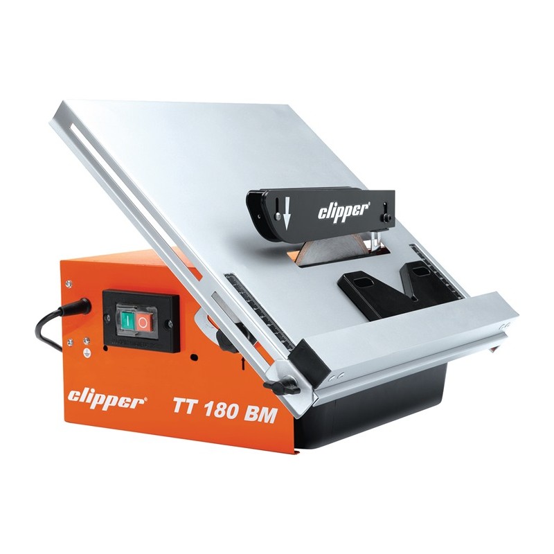 Carrelette TT 180 BM 40 mm longueur de la table 395 x l. 385 mm maxi. 180 mm 550 W NORTON CLIPPER Carrelette TT 180 BM 40 mm longueur de la table 395 x l. 385 mm maxi. 180 mm 550 W NORTON CLIPPER