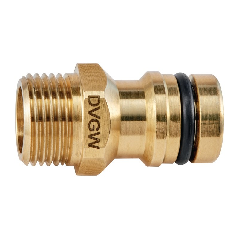 Raccord 3/4' d'appareil système denfichage GEKA plus KTW laiton filetage extérieur G 3/4 po. SB KARASTO Raccord 3/4' d'appareil système denfichage GEKA plus KTW laiton filetage extérieur G 3/4 po. SB KARASTO