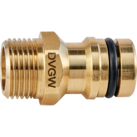 Raccord 3/4' d'appareil système denfichage GEKA plus KTW laiton filetage extérieur G 3/4 po. SB KARASTO