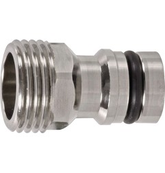 Fiche d'appareil système denfichage GEKA plus laiton nickelé filetage extérieur 1/2 po. SB KARASTO