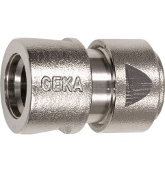 Raccord 1/2' pour tuyau GEKA plus laiton nickelé taille tuyau 13 mm SB KARASTO
