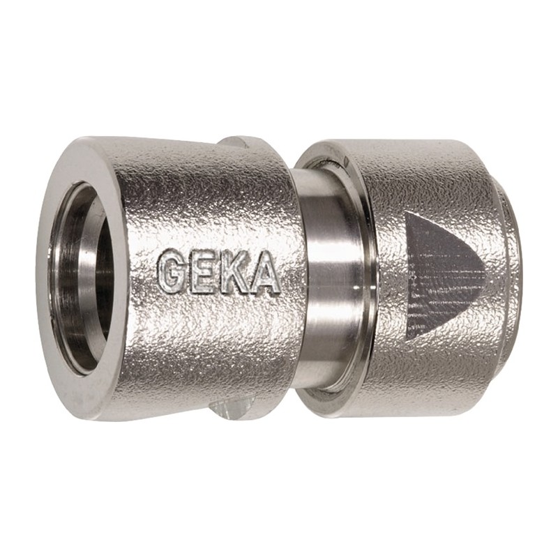 Raccord 1/2' pour tuyau GEKA plus laiton nickelé taille tuyau 13 mm SB KARASTO Raccord 1/2' pour tuyau GEKA plus laiton nickelé taille tuyau 13 mm SB KARASTO
