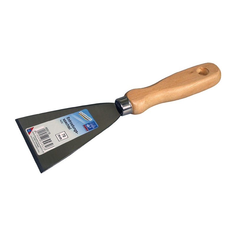 Spatule à rouille largeur 70 mm fin poli bois rond Spatule à rouille largeur 70 mm fin poli bois rond