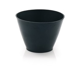 Creuset à plâtre H. 130 mm D. haut : 125/en bas : 90 mm conique pour laque cellulosique caoutchouc noir