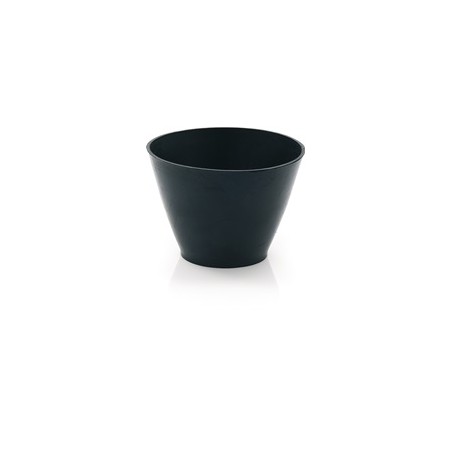 Creuset à plâtre H. 130 mm D. haut : 125/en bas : 90 mm conique pour laque cellulosique caoutchouc noir