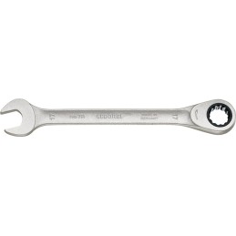 Clé mixte 7 R 36 ouv. 36 mm avec cliquet pol. L. 480 mm acier CV  GEDORE