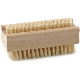 Brosse de lavage des mains bois des deux côtés fibre naturelle