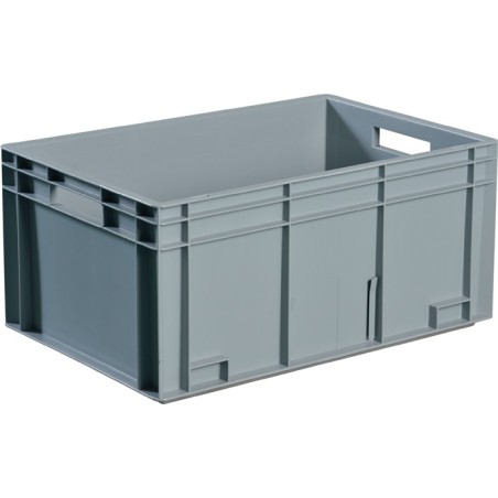 Conteneur de transport gerbables L400xl300xH220 mm gris PP poignée traversante parois latérales fermées PROMAT
