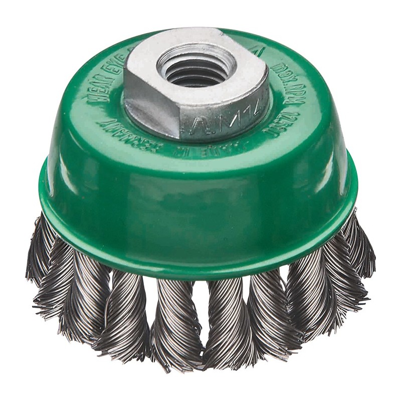 Brosse INOX boisseau D. 65 mm M14 épaisseur de fil 0,5 mm VA 12500 min-¹ LESSMANN Brosse INOX boisseau D. 65 mm M14 épaisseur de fil 0,5 mm VA 12500 min-¹ LESSMANN