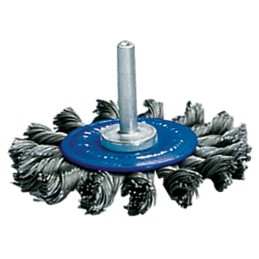 Brosse plate D. 75 mm épaisseur de fil 0,5 mm acier 12 mm 20000 min-¹ PROMAT