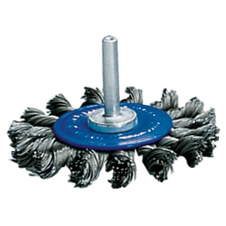 Brosse plate D. 75 mm épaisseur de fil 0,5 mm acier 12 mm 20000 min-¹ PROMAT