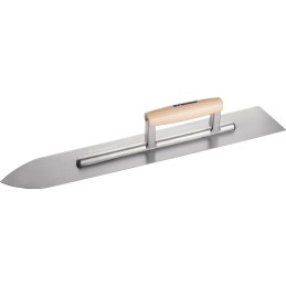 Platoir longueur 500 mm largeur 90/75 mm inoxydable, trempé, manche en hêtre acier épaisseur 1,2 mm PROMAT