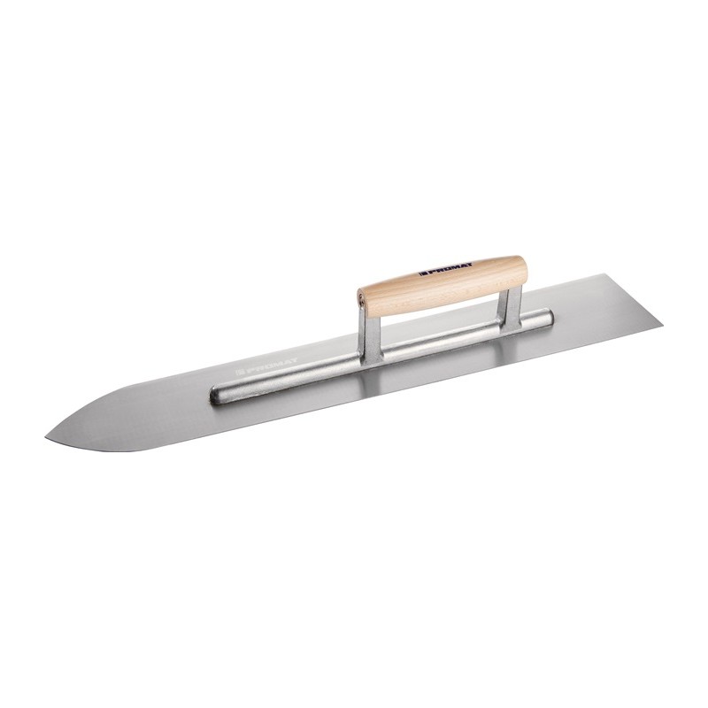 Platoir longueur 500 mm largeur 90/75 mm inoxydable, trempé, manche en hêtre acier épaisseur 1,2 mm PROMAT Platoir longueur 500 mm largeur 90/75 mm inoxydable, trempé, manche en hêtre acier épaisseur 1,2 mm PROMAT