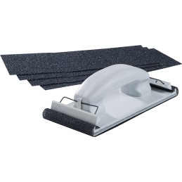 Set à poncer manuel longueur 210 mm largeur 105 mm 5 pièces granulation 100 plastique