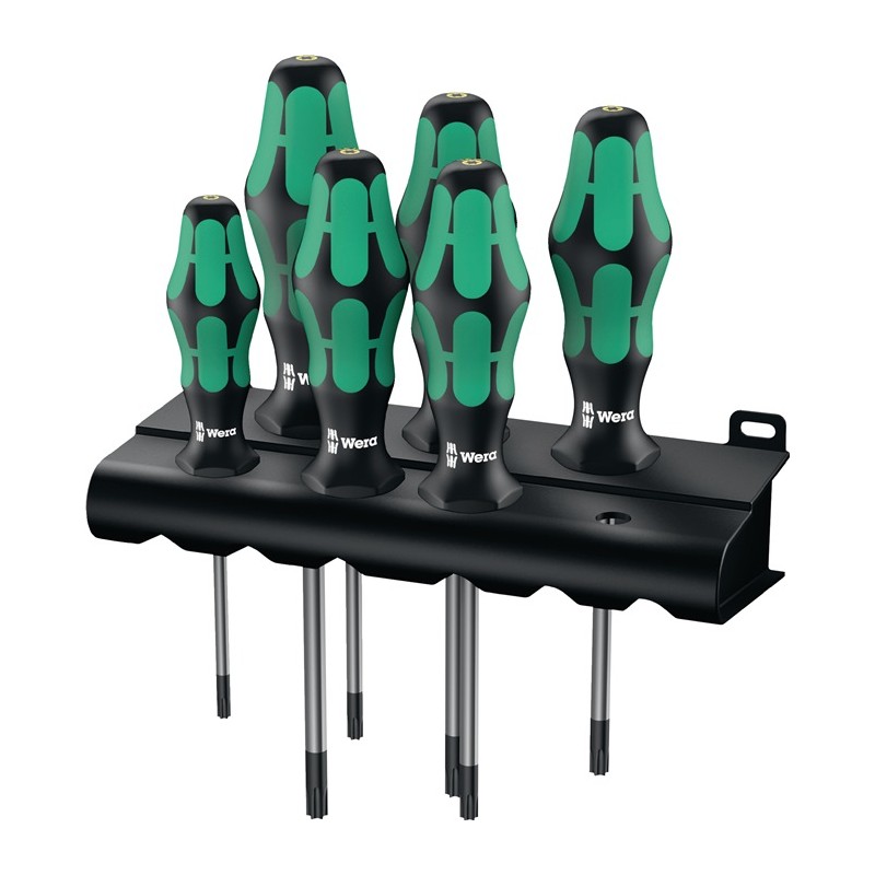 Jeu de tournevis 367/6 6 pièces TORX® Poignée bicomposant lame ronde WERA Jeu de tournevis 367/6 6 pièces TORX® Poignée bicomposant lame ronde WERA