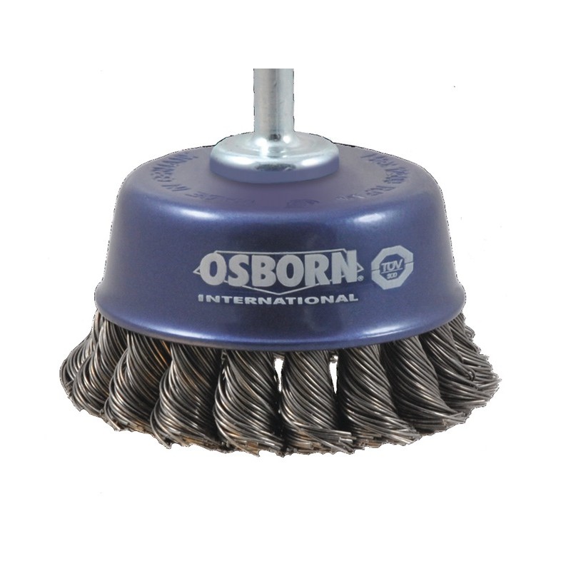 Brosse boisseau D. 65 mm épaisseur de fil 0,5 mm acier 6000 min-¹ OSBORN Brosse boisseau D. 65 mm épaisseur de fil 0,5 mm acier 6000 min-¹ OSBORN