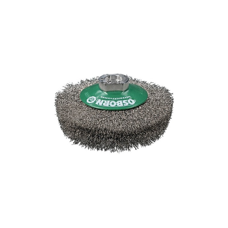 Brosse INOX Dia 100 mm conique épaisseur de fil 0,2 mm VA 20 mm 12500 min-¹ OSBORN Brosse INOX Dia 100 mm conique épaisseur de fil 0,2 mm VA 20 mm 12500 min-¹ OSBORN