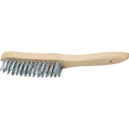 Brosse métallique longueur 295 mm 0,35 mm acier moulé 3 rangées PROMAT
