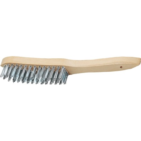 Brosse métallique longueur 295 mm 0,35 mm acier moulé 3 rangées PROMAT