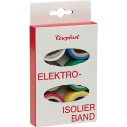 Kit rubans isolants électriques 302 6 pièces longueur chacun 3,3 m largeur 19 mm Ktr. COROPLAST