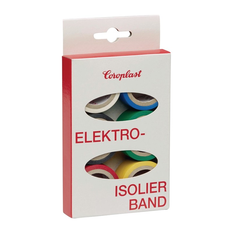 Kit rubans isolants électriques 302 6 pièces longueur chacun 3,3 m largeur 19 mm Ktr. COROPLAST Kit rubans isolants électriques 302 6 pièces longueur chacun 3,3 m largeur 19 mm Ktr. COROPLAST