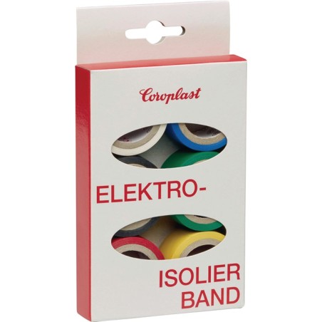 Kit rubans isolants électriques 302 6 pièces longueur chacun 3,3 m largeur 19 mm Ktr. COROPLAST