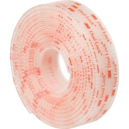 Fermeture par pression Dual Lock SJ356B translucide longueur 2,5 m largeur 25 mm blister 3M
