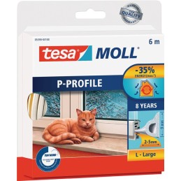 Calfeutrage portes/fenêtres tesamoll® 5390 l.9 mmxH5,5 mmxL6m marron TESA