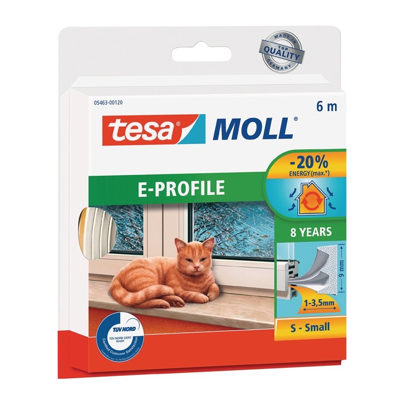 Calfeutrage portes/fenêtres tesamoll® 5463 l.9 mmxH4 mmxL6m blanc TESA Calfeutrage portes/fenêtres tesamoll® 5463 l.9 mmxH4 mmxL6m blanc TESA