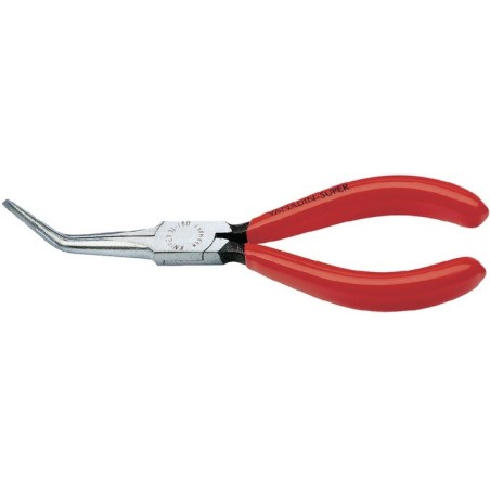 Pince à saisir p. l’électronique L.160mm becs coudés manches polies revêtues avec plastique   KNIPEX