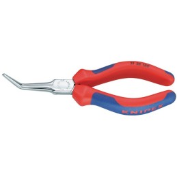 Pince à saisir p. l’électronique L.160mm plat-mince 45degr. gaines multicomposants chromées   KNIPEX