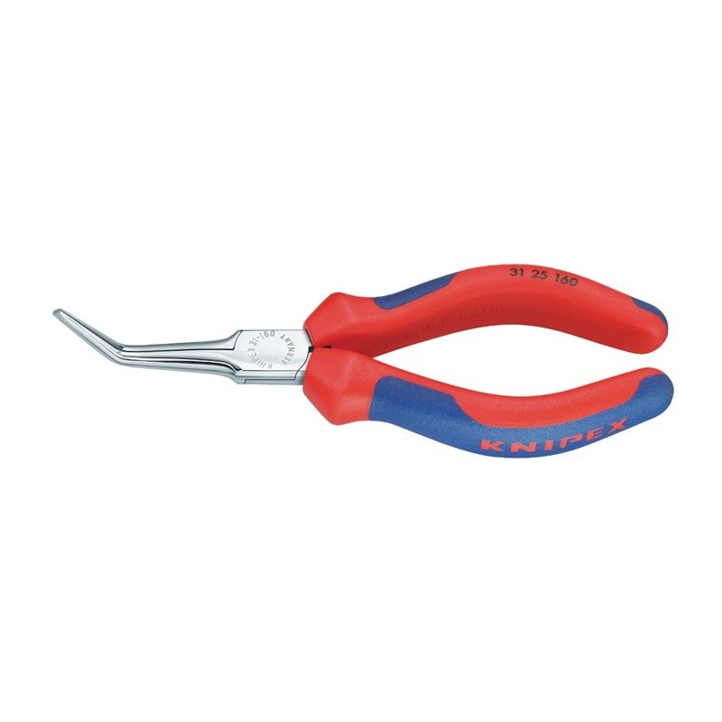Pince à saisir p. l’électronique L.160mm plat-mince 45degr. gaines multicomposants chromées KNIPEX Pince à saisir p. l’électronique L.160mm plat-mince 45degr. gaines multicomposants chromées KNIPEX