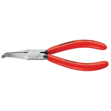 Pince d’ajustage DIN ISO 5235 L. 135 mm 40degr. coudée plat revêtement en plastique  KNIPEX