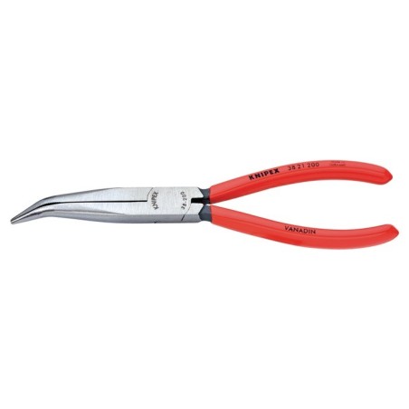 Pince de mécanicien DIN ISO 5745 L. 200 mm forme 2 40degr. coudé revêt. en plastique   KNIPEX