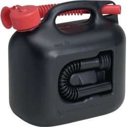Bidon pour carburant Premium contenu 5 l noir 2 tubes verseurs L265xl147xH247 mm HÜNERSDORFF