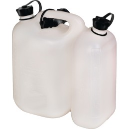 Bidon double carburant 5,5 + 3 l HDPE naturel L316xl145xH312 mm HÜNERSDORFF