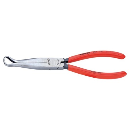 Pince de mécanicien DIN ISO 5745 L. 200 mm forme 9 45degr. coudée revêt. en plastique   KNIPEX