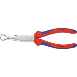 Pince de mécanicien DIN ISO 5745 L. 200 mm forme 9 45degr. coudée gaines bicomposant chromé  KNIPEX