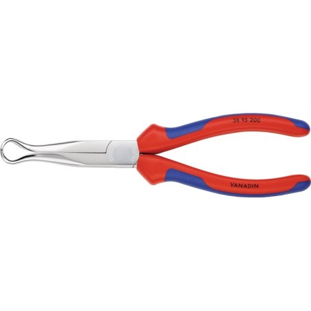 Pince de mécanicien DIN ISO 5745 L. 200 mm forme 9 45degr. coudée gaines bicomposant chromé  KNIPEX