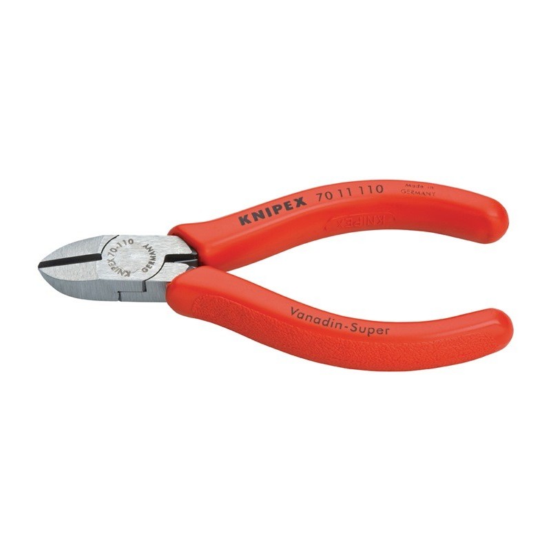 Pinces coupantes diagonales L. 110 mm tête polie revêt. en plastique max. 1,2 mm KNIPEX Pinces coupantes diagonales L. 110 mm tête polie revêt. en plastique max. 1,2 mm KNIPEX