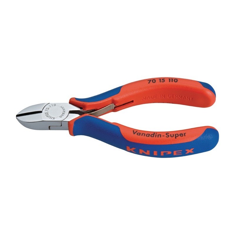 Pinces coupantes diagonales L. 110 mm tête chromée gaines multicomposant KNIPEX Pinces coupantes diagonales L. 110 mm tête chromée gaines multicomposant KNIPEX