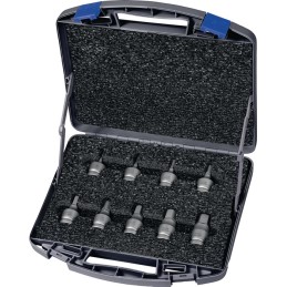 Coffret clés à douille 725 H 9 9 pièces 1/2 po. 6 pans creux ASW