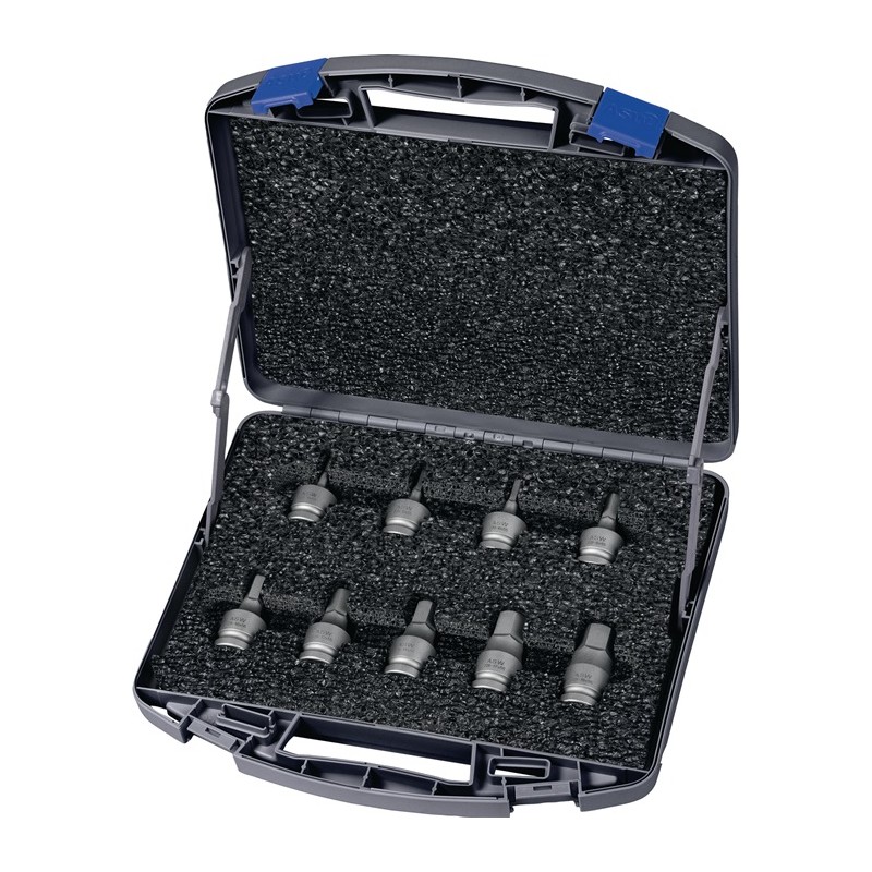 Coffret clés à douille 725 H 9 9 pièces 1/2 po. 6 pans creux ASW Coffret clés à douille 725 H 9 9 pièces 1/2 po. 6 pans creux ASW