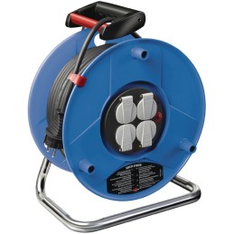 Dérouleur de câble Garant 25 m H05VV-F 3 x 1,5 mm² 240 mm 4 prises de courant de sécurité plastique spéciale IP20 BRENNENSTUHL