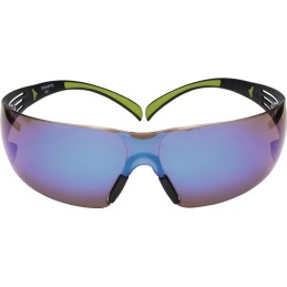 Lunettes de protection SecureFit-SF400 EN 166, EN 172 branches noires/vertes, verres bleus polycarbonate 3M